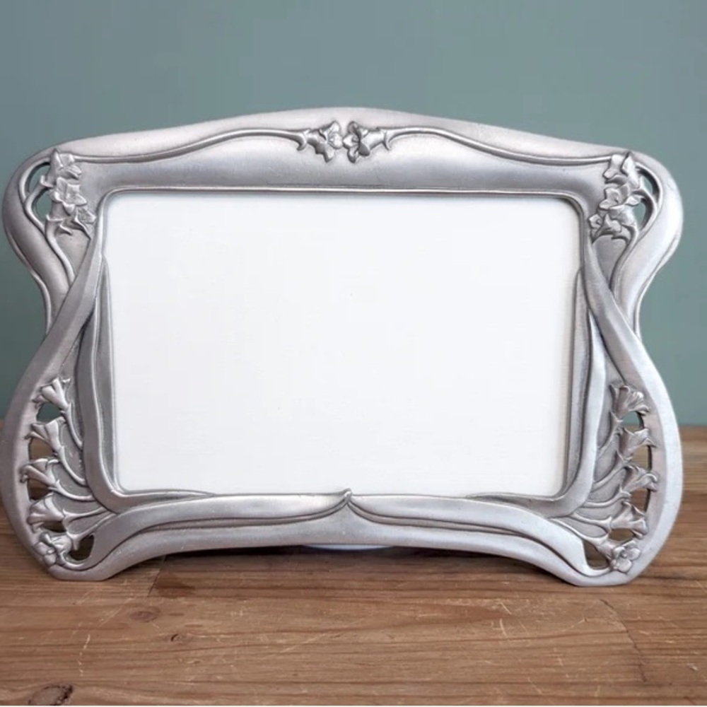 Vintage Seagull Pewter Art Nouveau Wedding Anniversary Frame